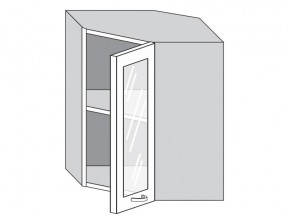 1.60.3у Шкаф настенный (h=720) угловой на 600мм со стекл. дверцей в Карабаше - karabash.magazin-mebel74.ru | фото