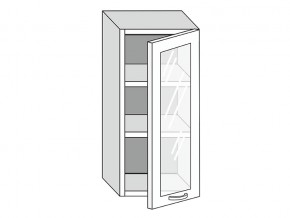 19.40.3 Шкаф настенный (h=913) на 400мм с 1-ой стекл. дверцей в Карабаше - karabash.magazin-mebel74.ru | фото