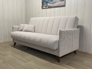 Диван Престиж-3 НПБ, велюр Sensey marshmellow в Карабаше - karabash.magazin-mebel74.ru | фото