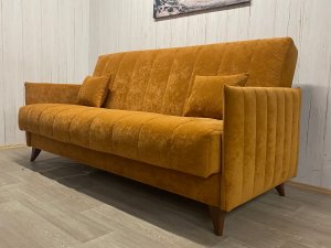 Диван Престиж-3 НПБ, велюр Sensey terracotta в Карабаше - karabash.magazin-mebel74.ru | фото