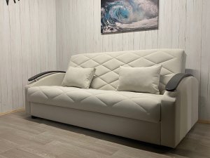 Диван Престиж-16 НПБ+МДФ, велюр Luma01 в Карабаше - karabash.magazin-mebel74.ru | фото