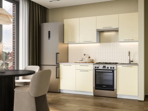 Кухня Олива 2,1 м ваниль глянец без столешницы в Карабаше - karabash.magazin-mebel74.ru | фото