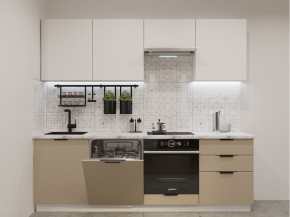 Кухонный гарнитур арт 14 Фаска Тальк Пикрит 2400 мм в Карабаше - karabash.magazin-mebel74.ru | фото