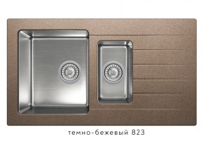 Мойка комбинированная Tolero twist TTS-890 Темно-бежевый 823 в Карабаше - karabash.magazin-mebel74.ru | фото