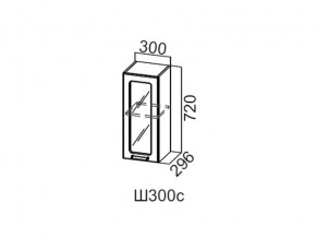 Ш300с/720 Шкаф навесной 300/720 (со стеклом) в Карабаше - karabash.magazin-mebel74.ru | фото