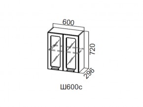 Ш600с/720 Шкаф навесной 600/720 (со стеклом) в Карабаше - karabash.magazin-mebel74.ru | фото