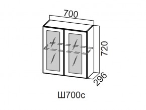 Ш700с/720 Шкаф навесной 700/720 (со стеклом) в Карабаше - karabash.magazin-mebel74.ru | фото