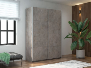 Шкаф-купе Прайм 2-х дверный 1400 два ДСП Бетон в Карабаше - karabash.magazin-mebel74.ru | фото