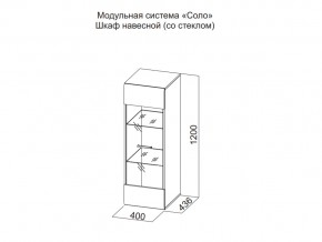 Шкаф навесной (со стеклом) в Карабаше - karabash.magazin-mebel74.ru | фото